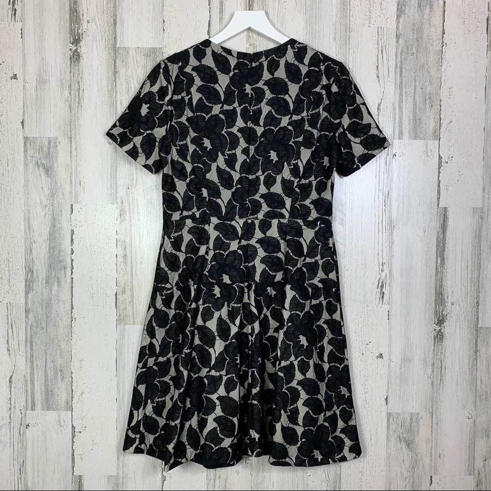 Ann Taylor Bonded Black Lace Flare Dress - Picture 7 of 10